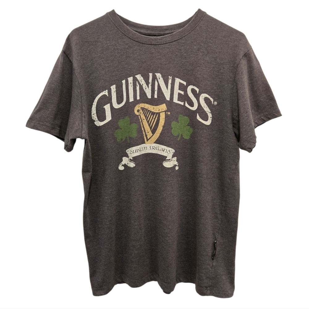 Guinness Official Merchandise Men’s Gray Graphic T-Shirt Sz M St. Patrick’s Day